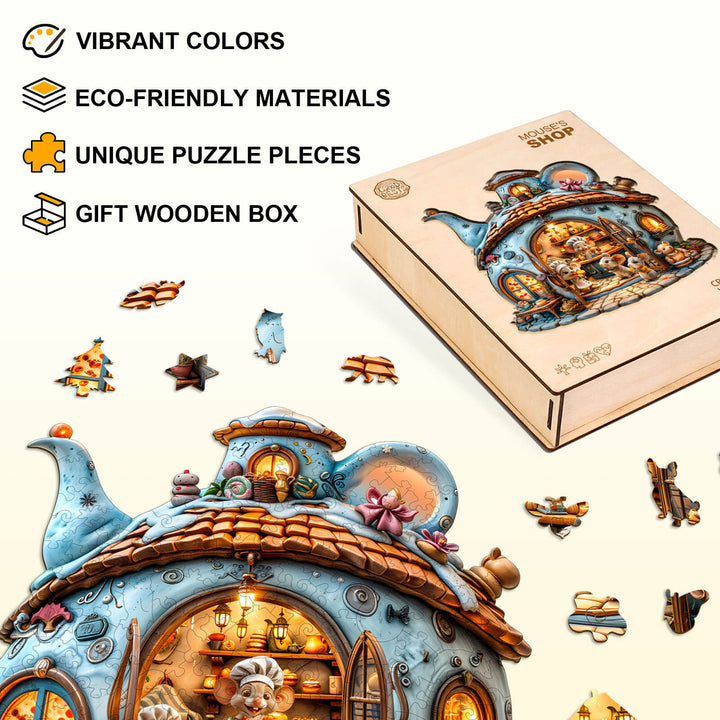 Mouse's Shop Wooden Jigsaw Puzzle
