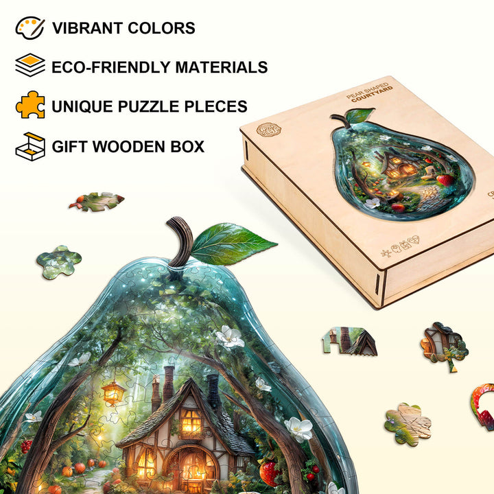 Birnenförmiges Innenhof-Holzpuzzle