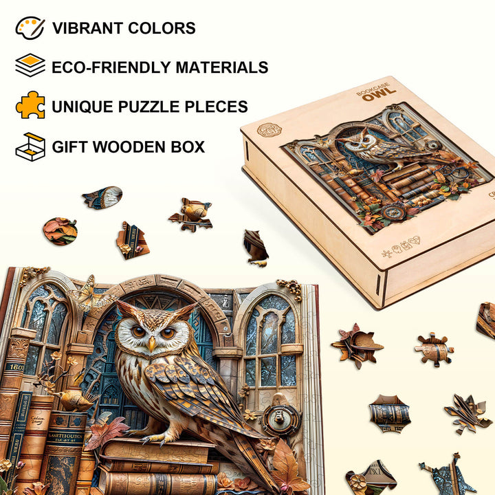 Bücherregal Eule Holz-Puzzle