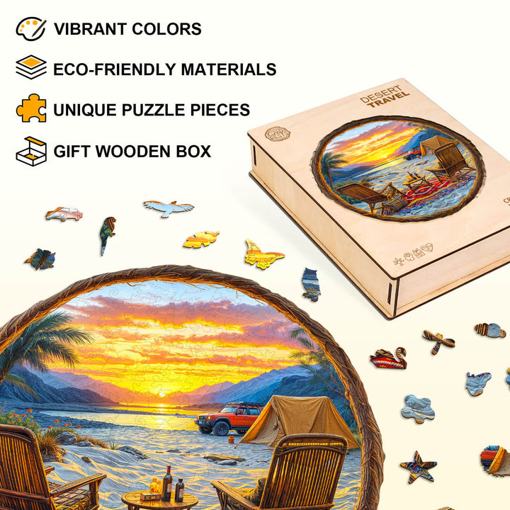 Desert Travel Wooden Jigsaw Puzzle