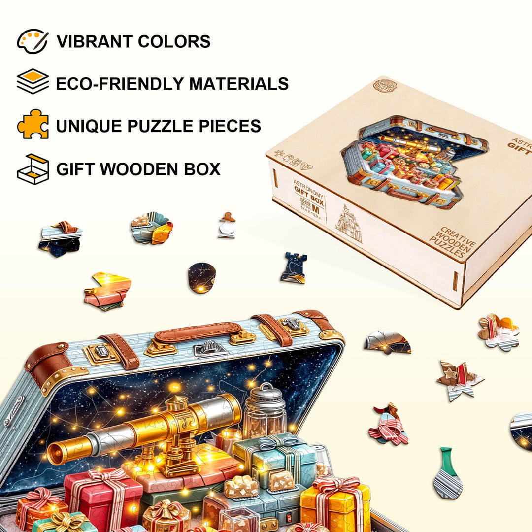 Astronomy Gift Box Wooden Jigsaw Puzzle