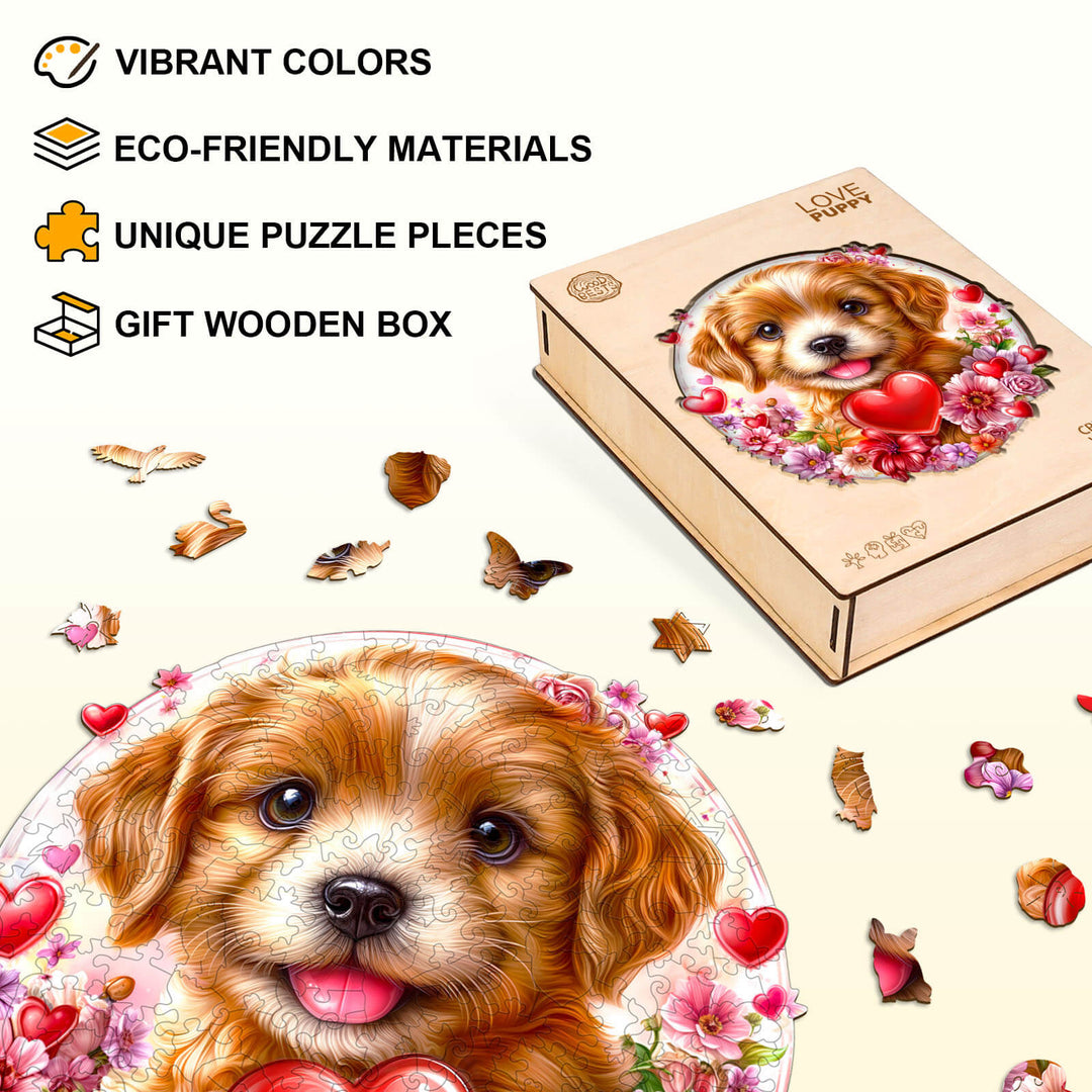 Love Puppy Holz-Puzzle