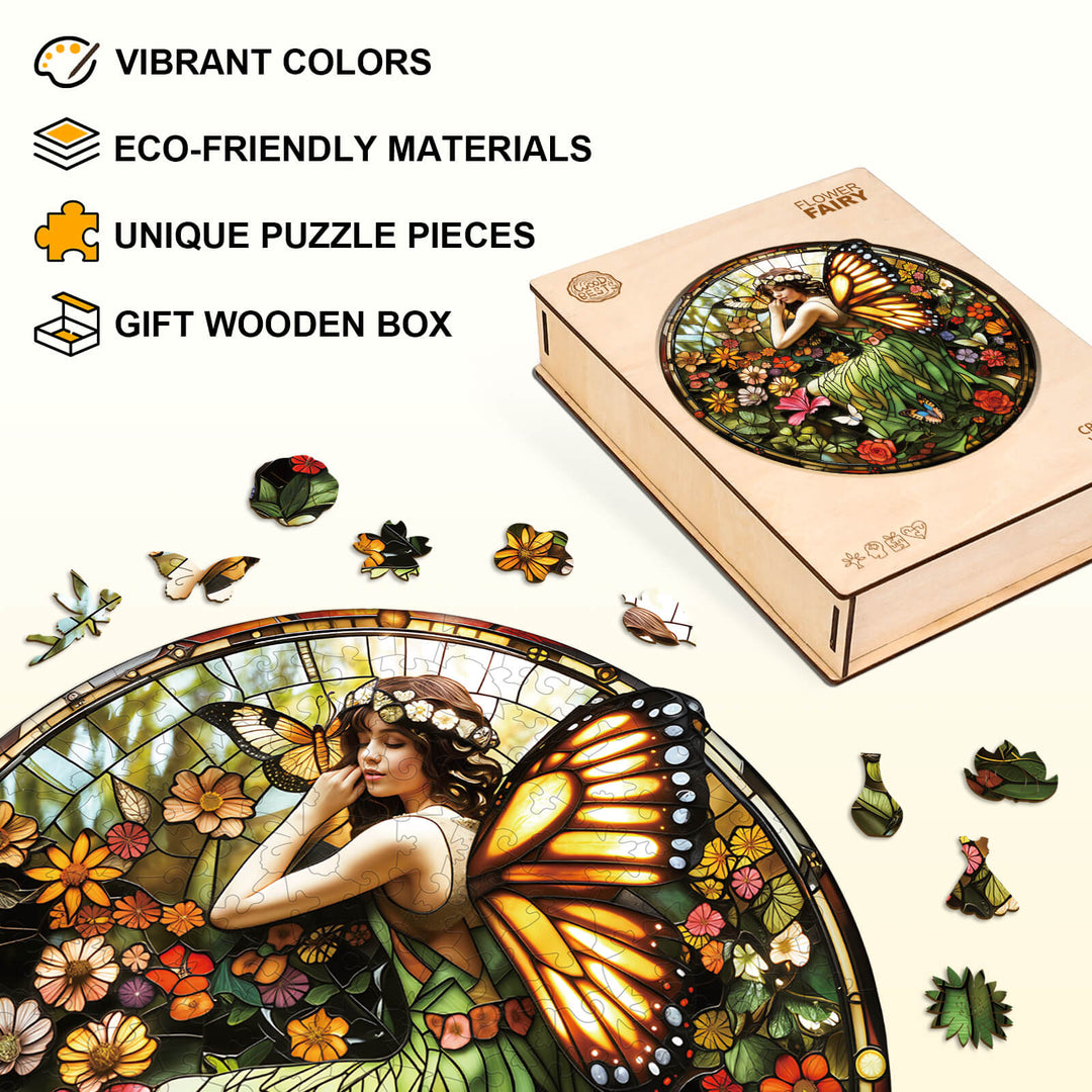 Flower Fairy Wooden Jigsaw Puzzle