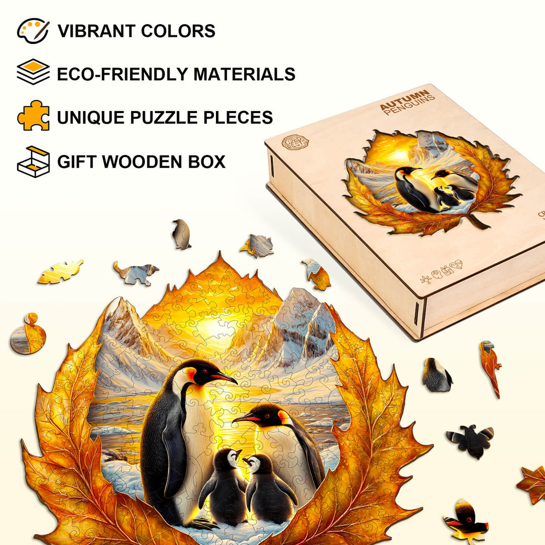 Autumn penguins Jigsaw Puzzle