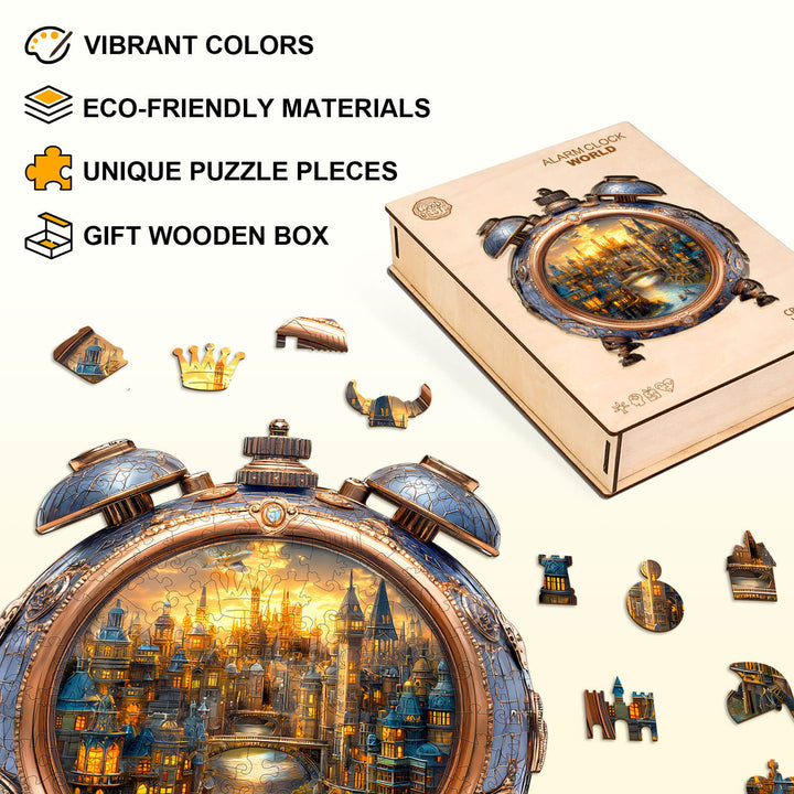Wecker Welt Holz-Puzzle