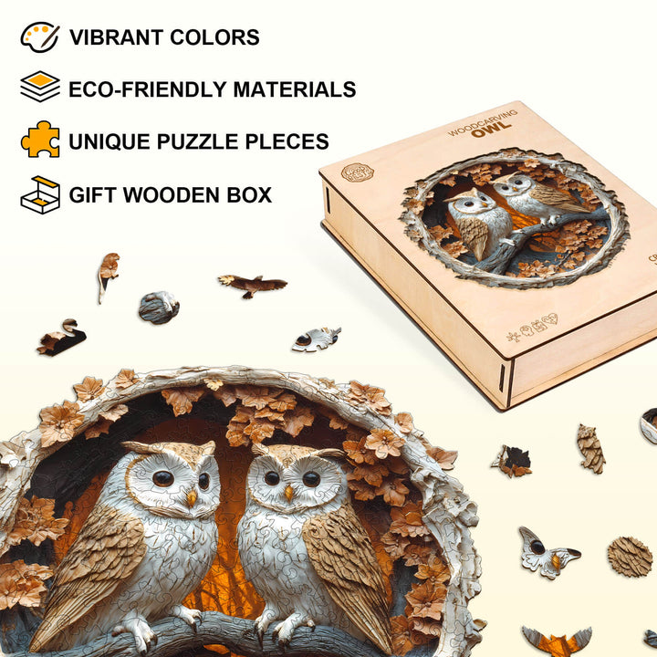 Woodcarving Owl Wooden Jigsaw Puzzle