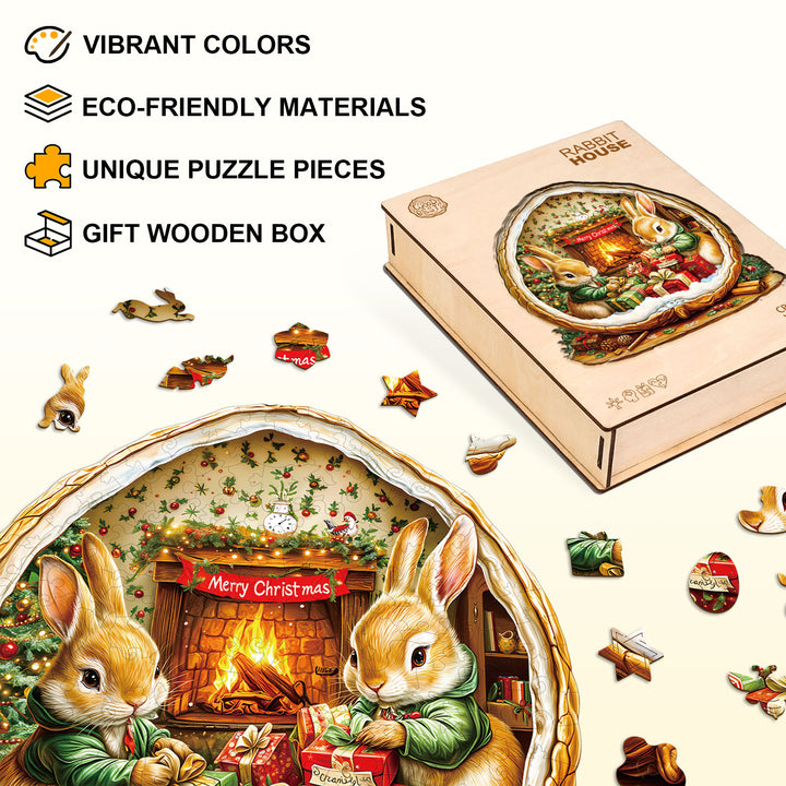 Rabbit House Wooden Jigsaw Puzzle