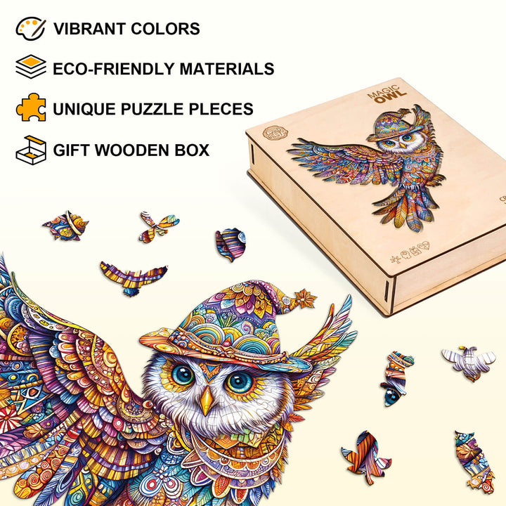 Magic Owl Wooden Jigsaw Puzzle