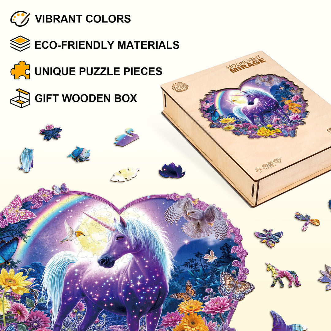 Moonlight Mirage Wooden Jigsaw Puzzle