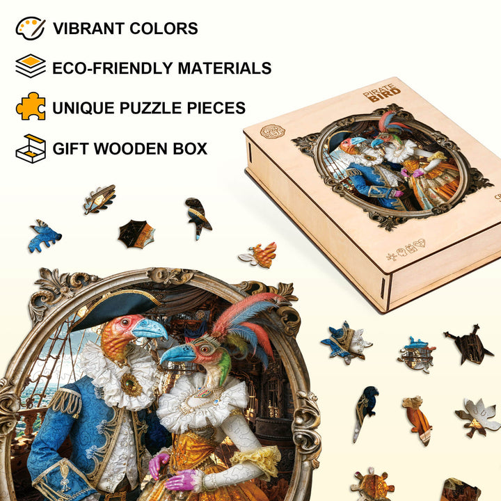 Pirate Bird Wooden Jigsaw Puzzle