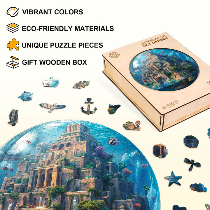Underwater Sky Garden Wooden Jigsaw Puzzle
