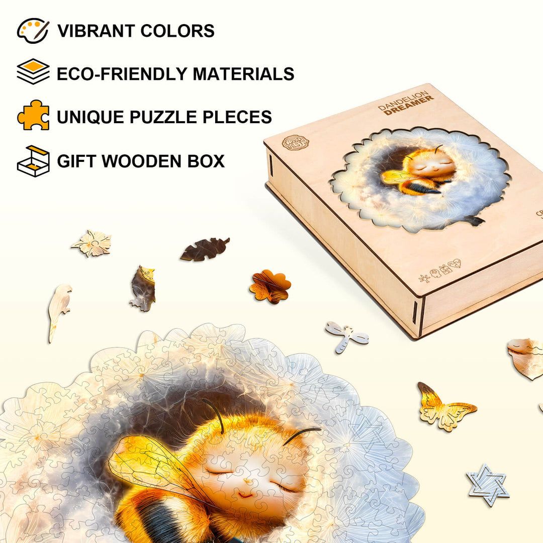 Dandelion Dreamer Wooden Jigsaw Puzzle