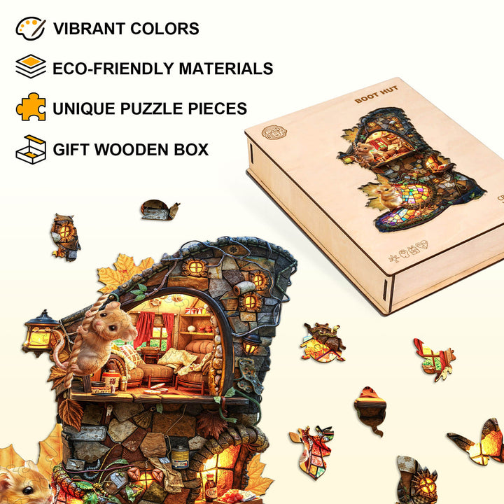 boot hut Wooden Jigsaw Puzzle