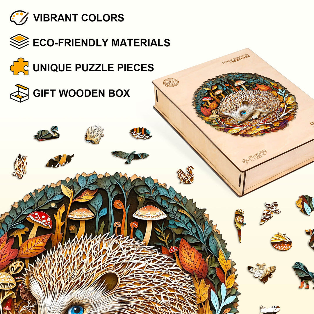 Forest Dreamers- Hedgehog Wooden Jigsaw Puzzle