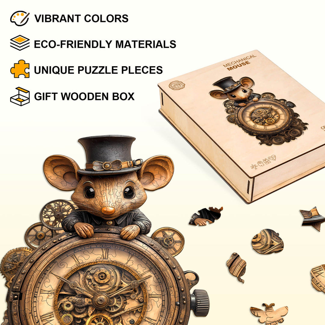 Mechanical mouse Wooden Jigsaw Puzzle