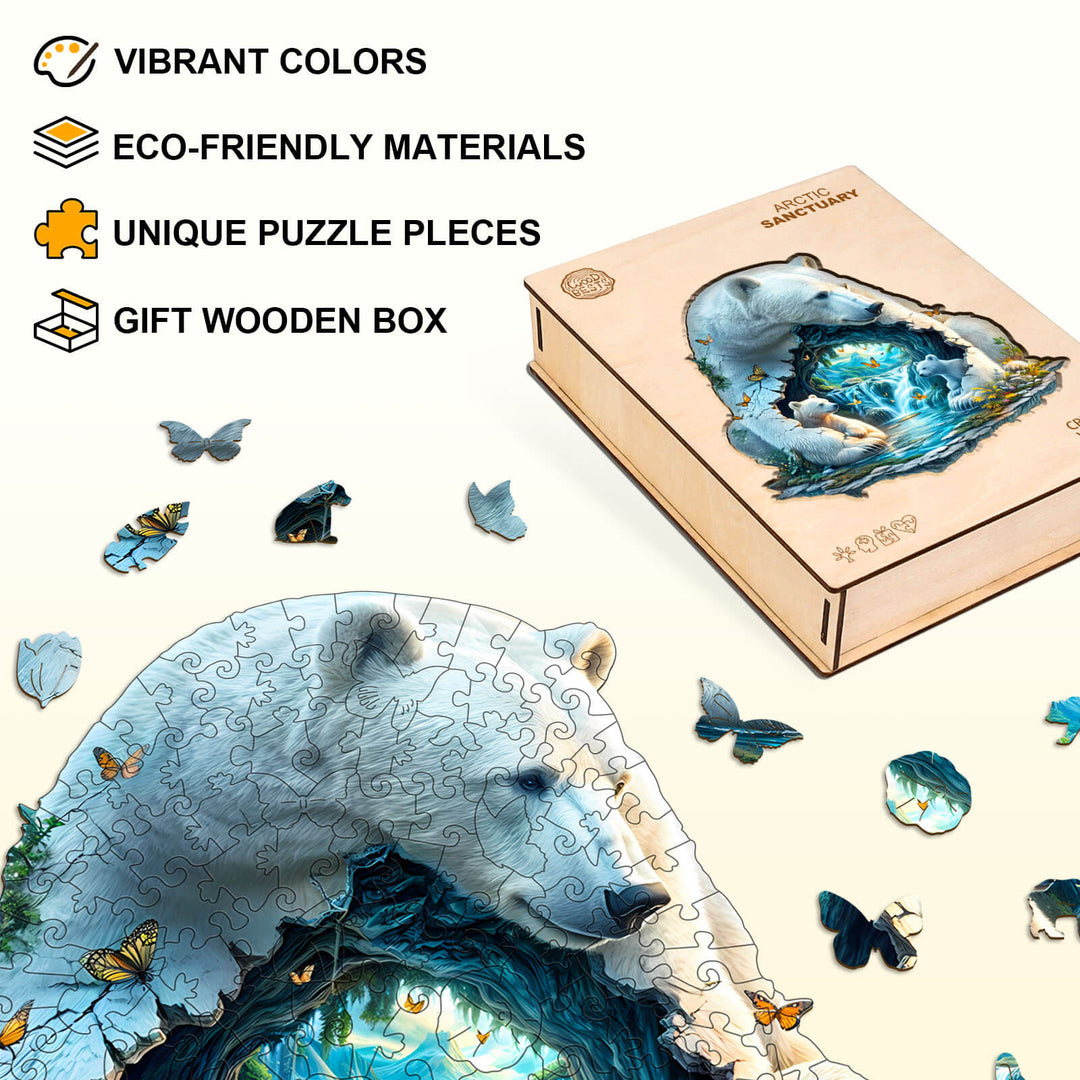 Arctic Sanctuary Wooden Jigsaw Puzzle