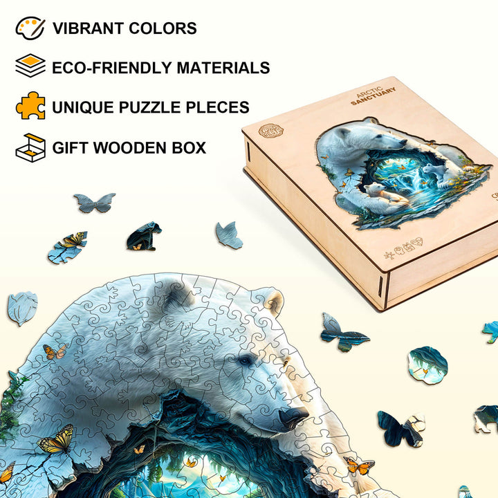 Arctic Sanctuary Wooden Jigsaw Puzzle