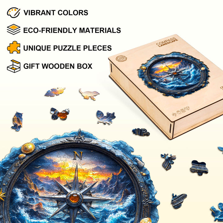 Compass Landschaft Holz-Puzzle