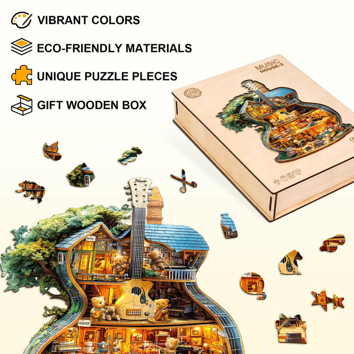 Music House-2 Wooden Jigsaw Puzzle