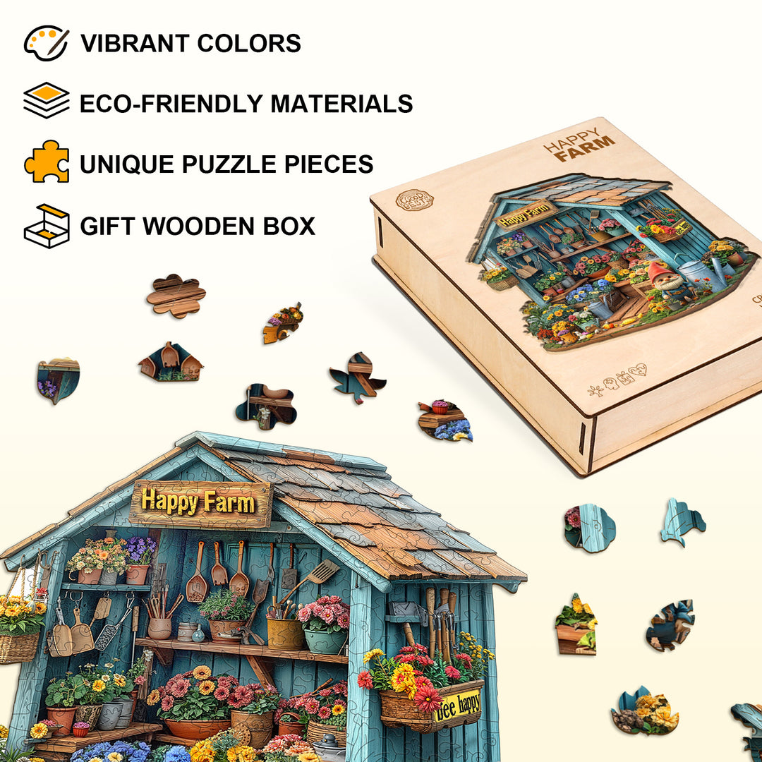 Happy Farm Holz-Puzzlespiel