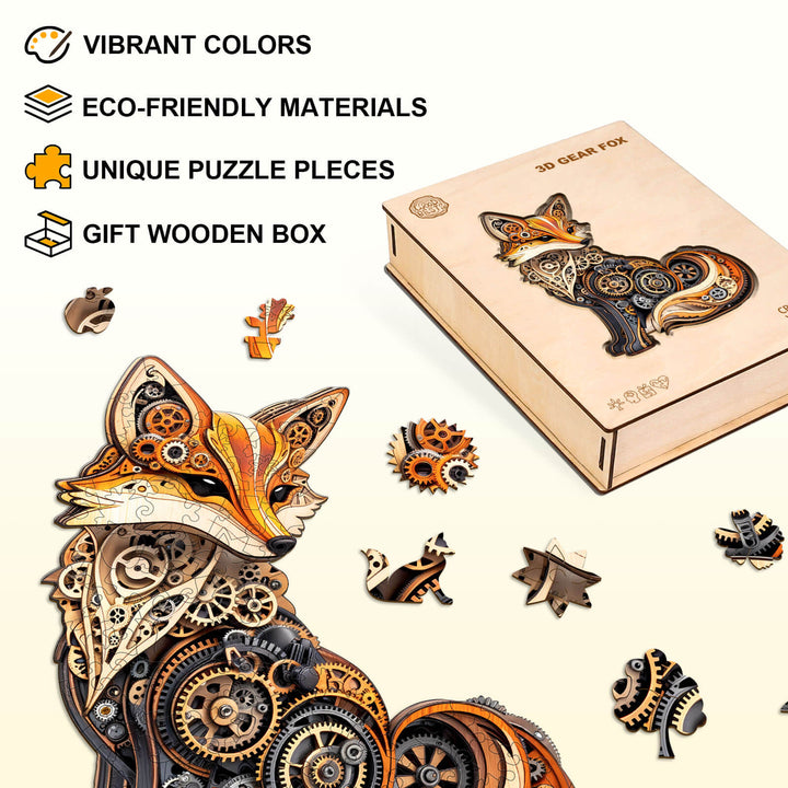 3D Gear Fuchs Holz-Puzzle