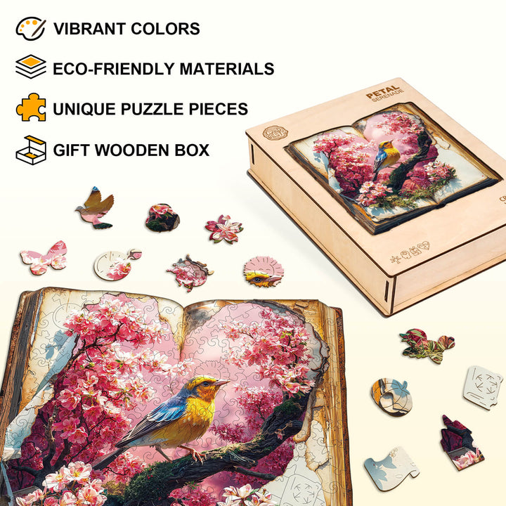 Petal Serenade Wooden Jigsaw Puzzle