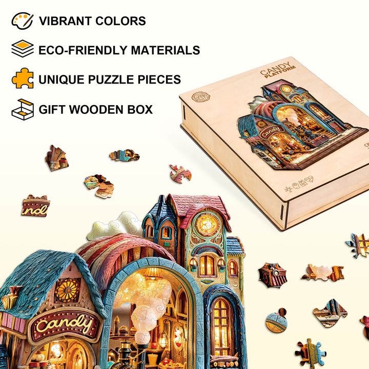 Candy Platform Wooden Jigsaw Puzzle