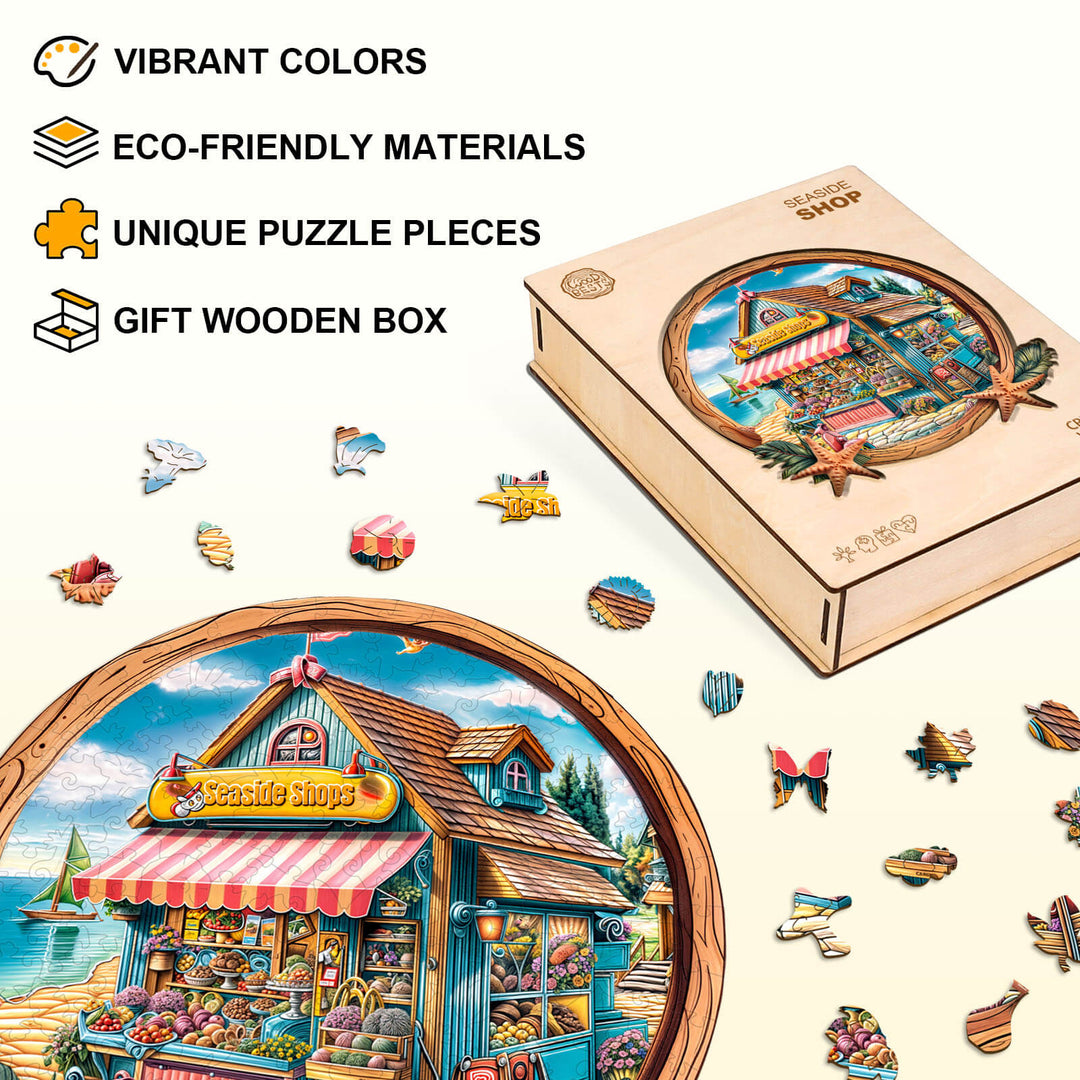 Seaside Shop Holz-Puzzlespiel