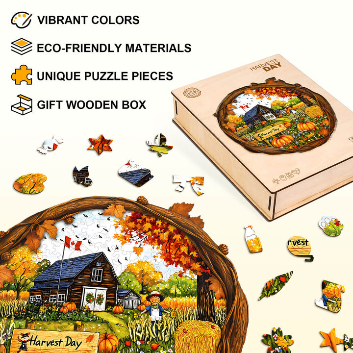 Harvest Day Wooden Jigsaw Puzzle
