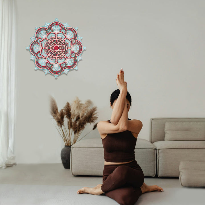 Wooden Mandala Atmosphere Light-Luminous Bloom