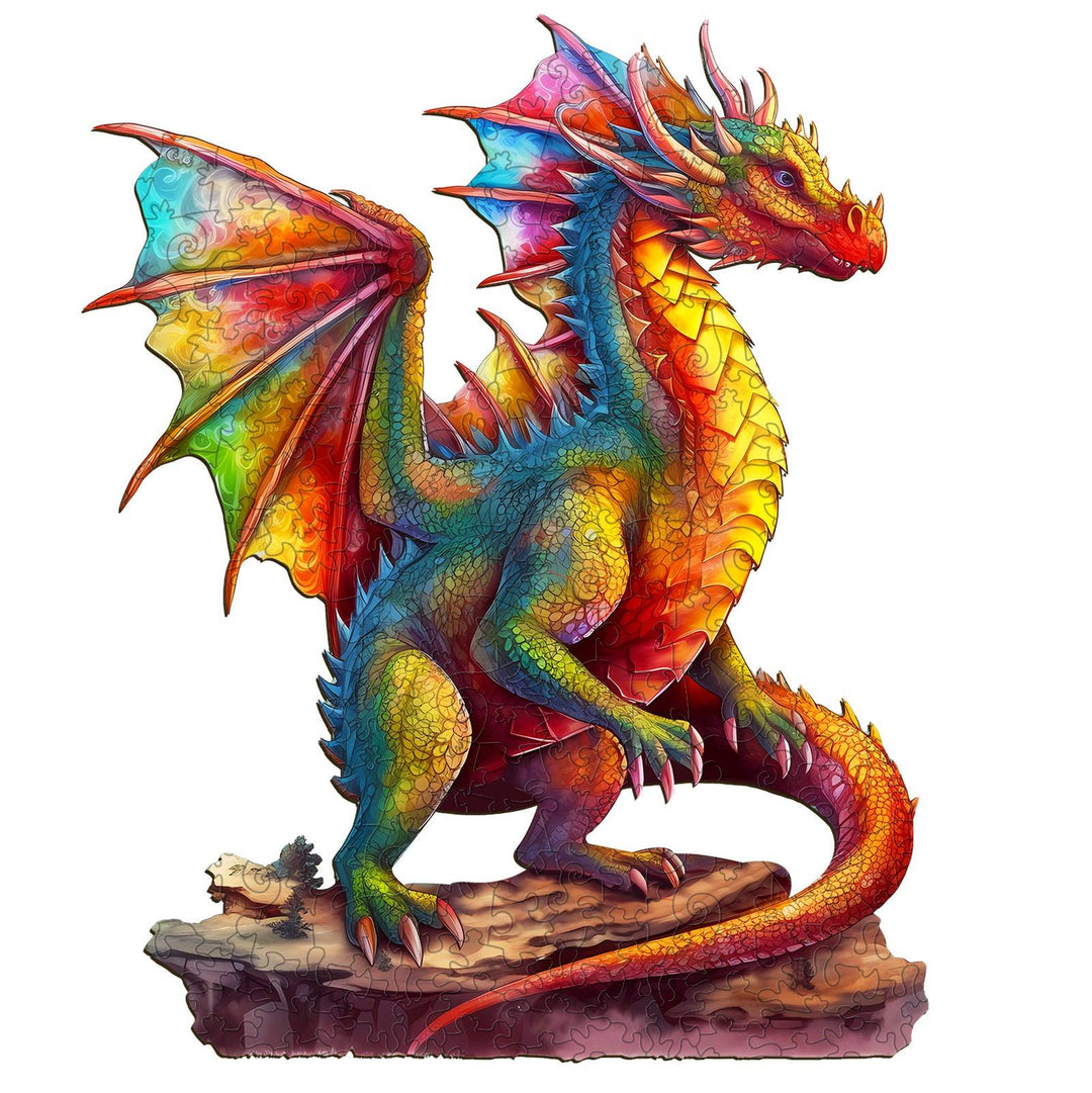 Colorful Dragon 2 Wooden Jigsaw Puzzle-Woodbests