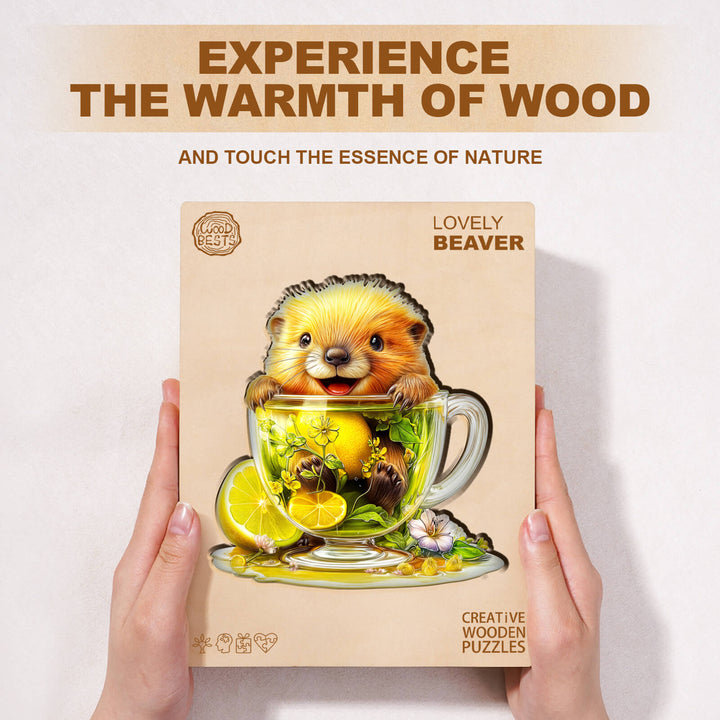 Lovely Beaver Wooden Jigsaw Puzzle