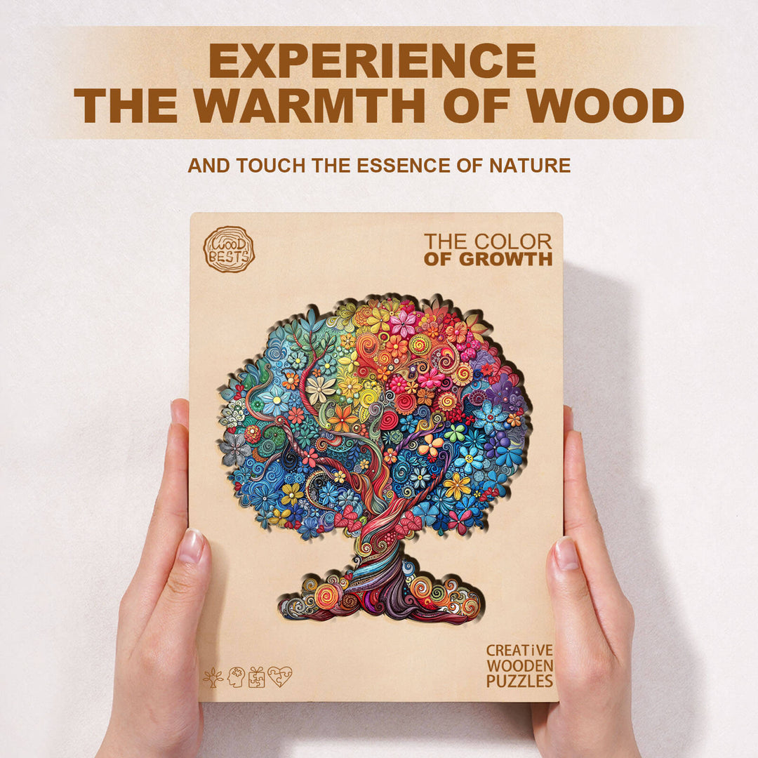 the color of growth Wooden Jigsaw Puzzle