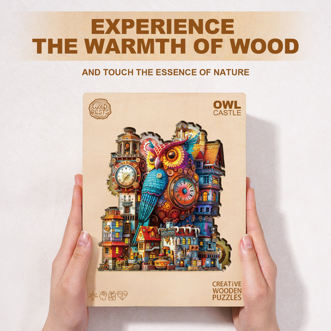 Owl Castle Wooden Jigsaw Puzzle