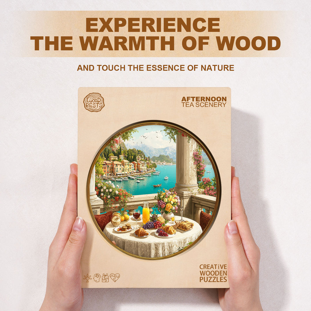 Afternoon Tea Scenery Wooden Jigsaw Puzzle