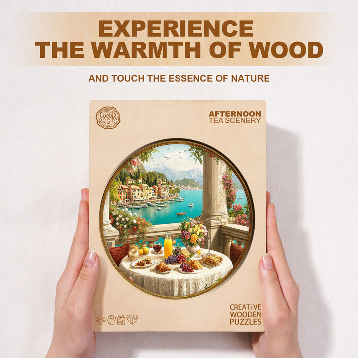 Afternoon Tea Scenery Wooden Jigsaw Puzzle