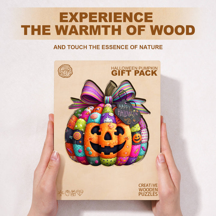Halloween Pumpkin Gift Pack Wooden Jigsaw Puzzle