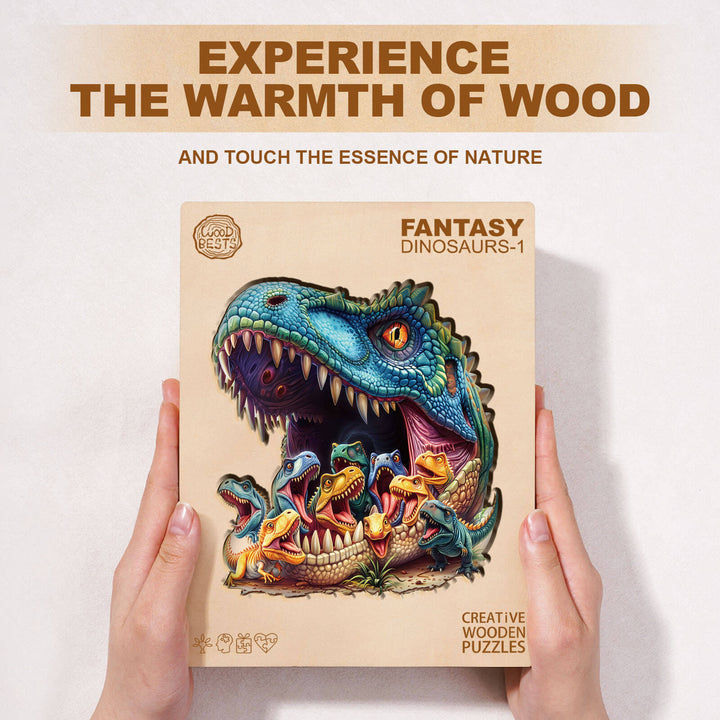 Fantasy Dinosaurs-1 Wooden Jigsaw Puzzle