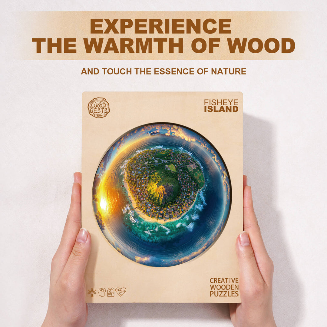 Fisheye Island Wooden Jigsaw Puzzle