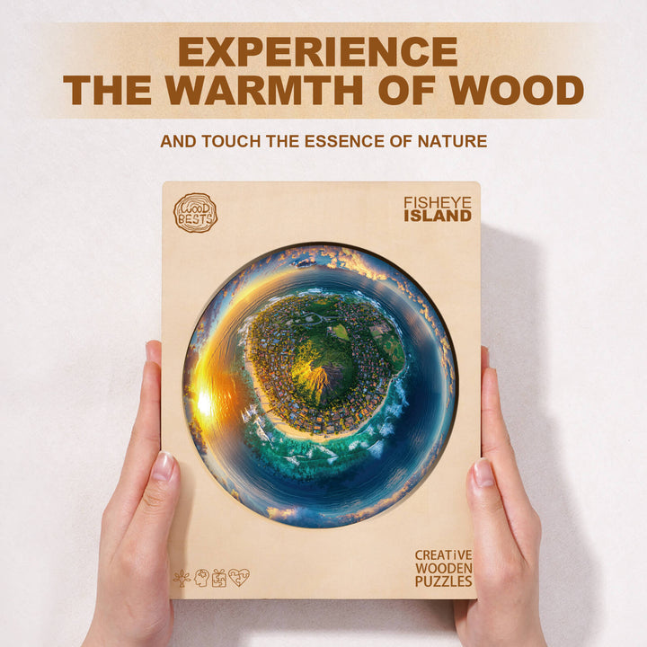 Fisheye Island Wooden Jigsaw Puzzle