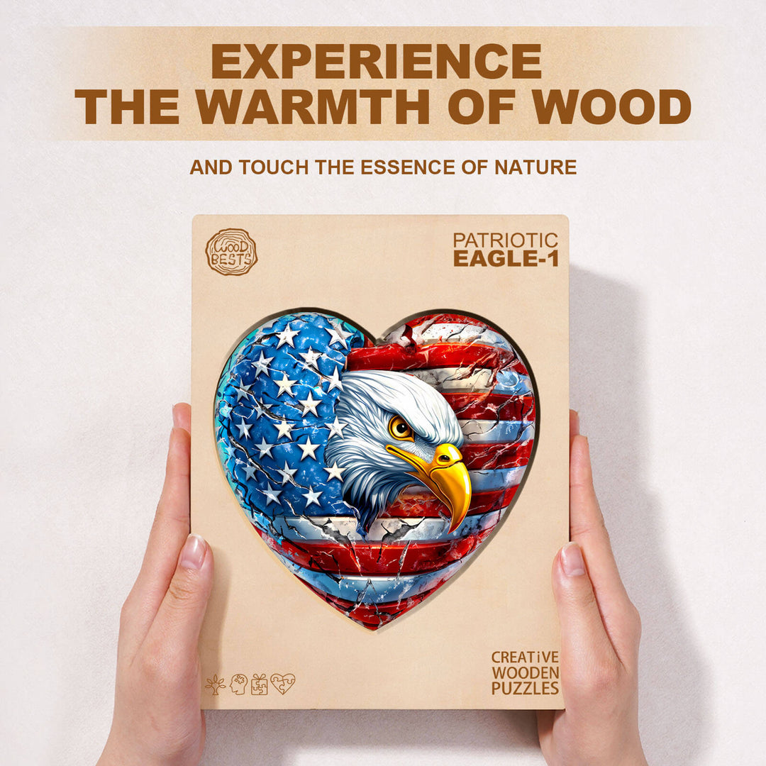 Patriotic Eagle-1 Wooden Jigsaw Puzzle