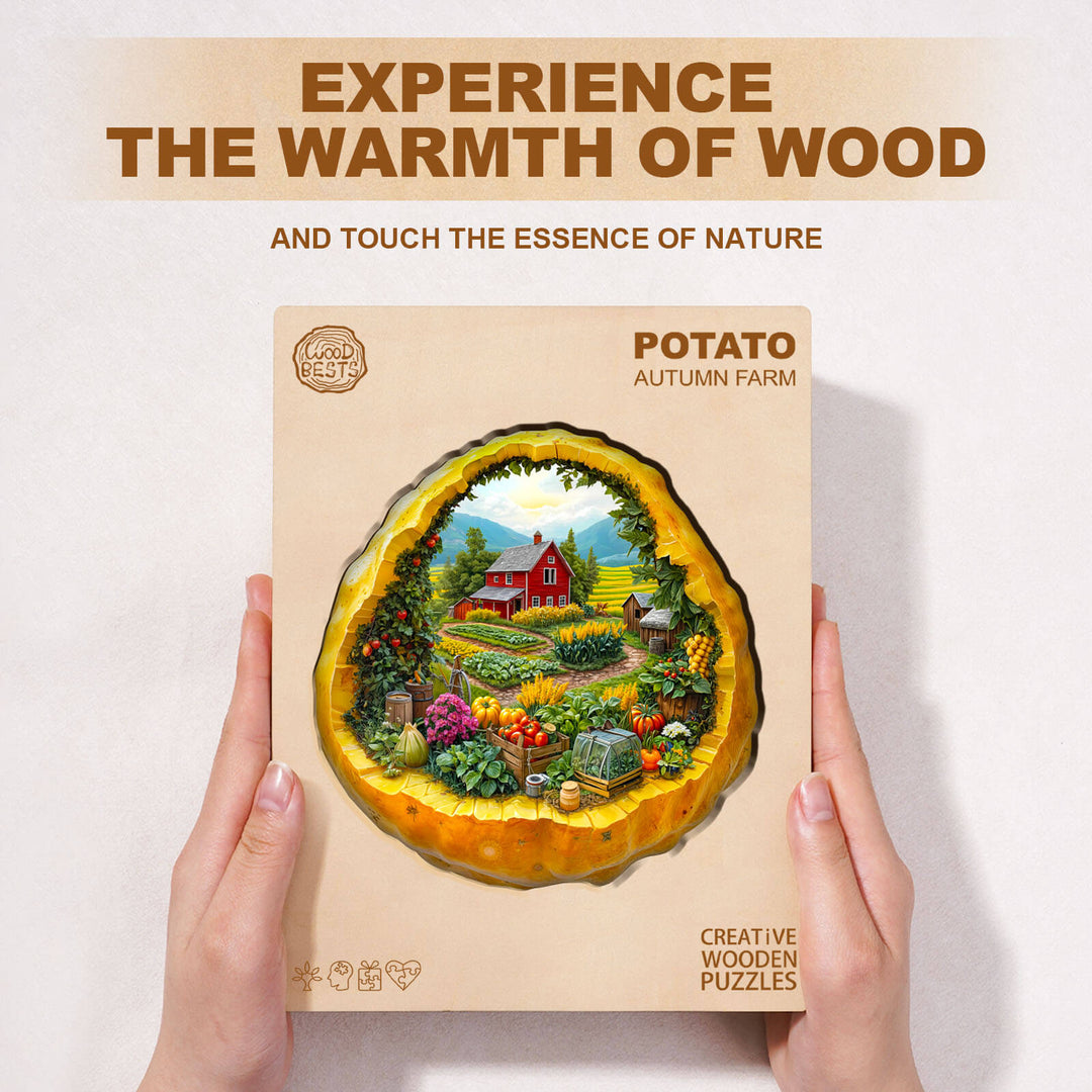 Potato Autumn Farm Wooden Jigsaw Puzzle