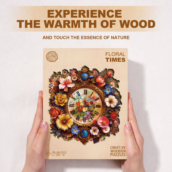 Floral Times  Wooden Jigsaw Puzzle