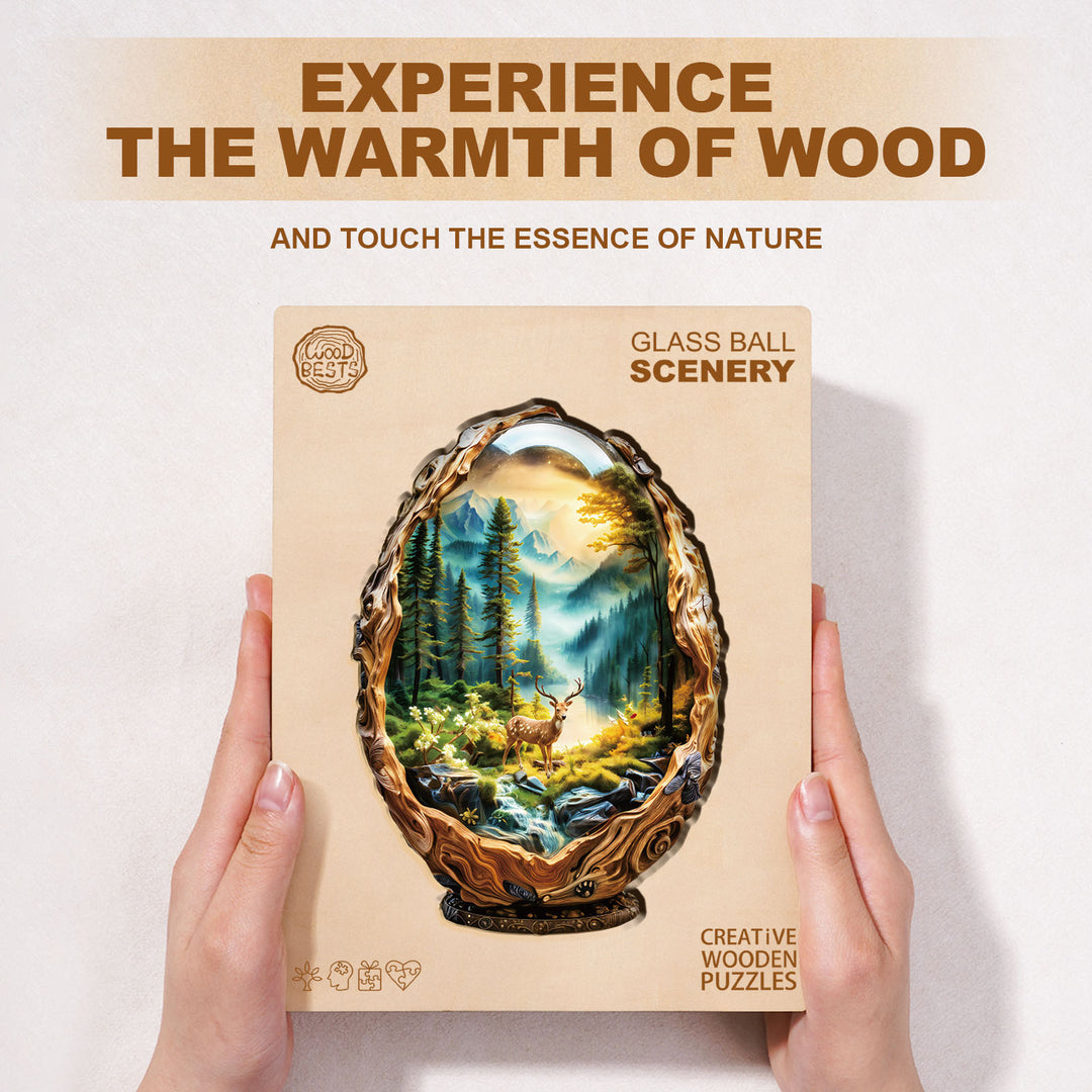 Glass ball scenery Wooden Jigsaw Puzzle