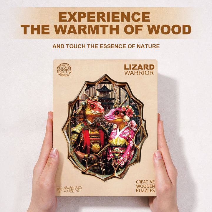 Lizard Warrior Wooden Jigsaw Puzzle