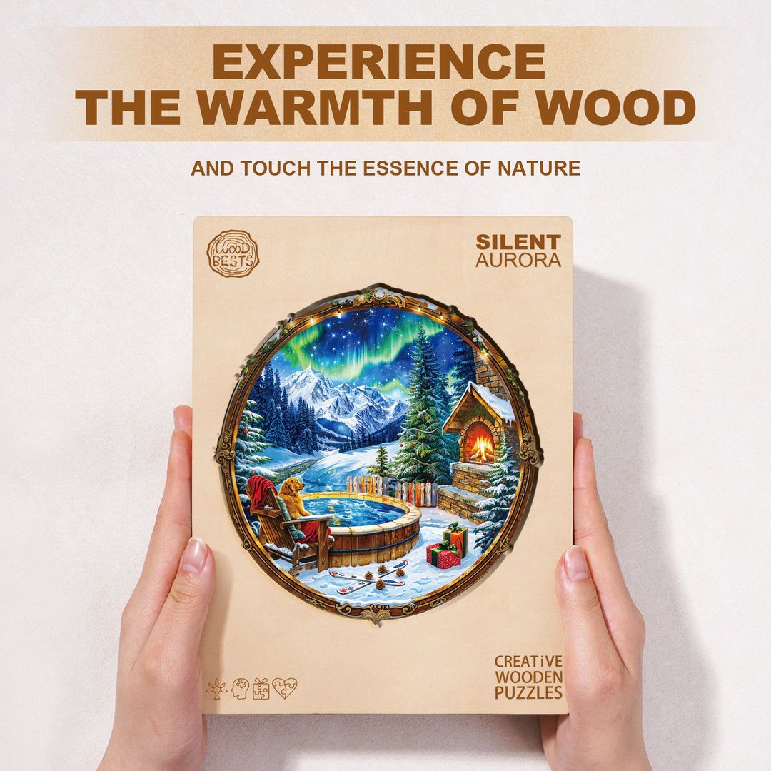Silent Aurora Wooden Jigsaw Puzzle