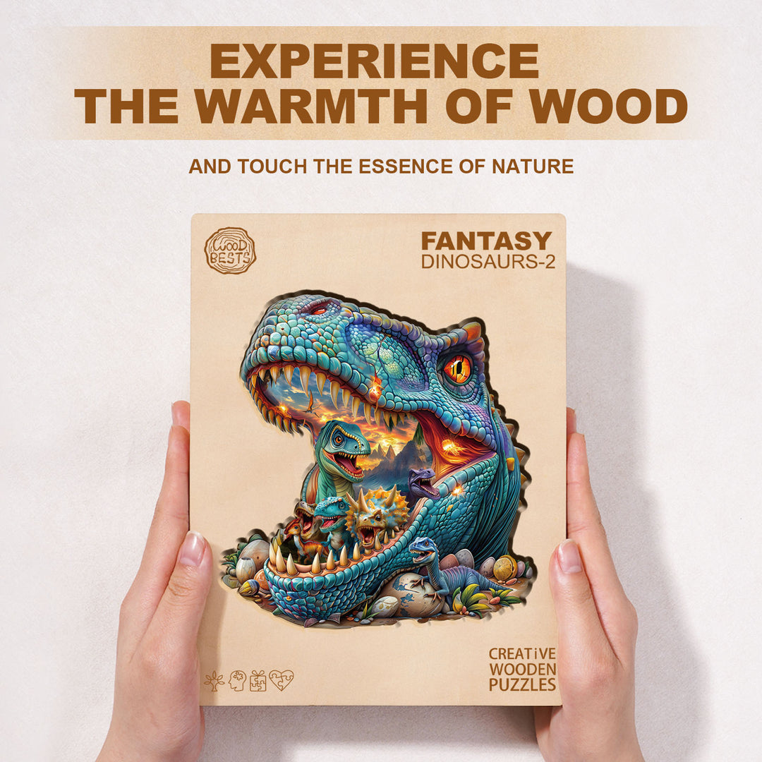 Fantasy Dinosaurs-2 Wooden Jigsaw Puzzle