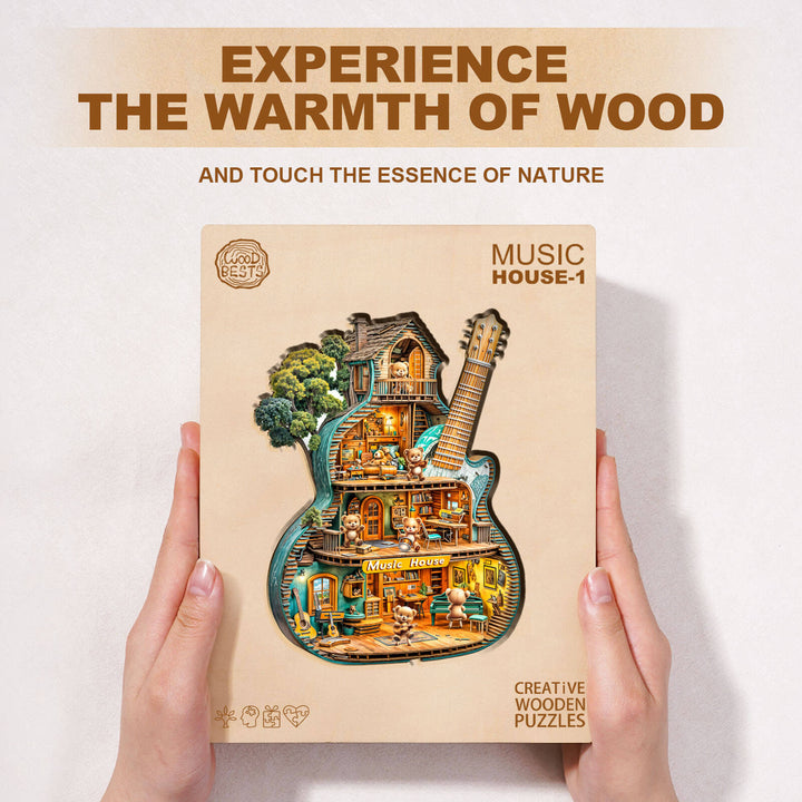 Music House-1 Holz-Puzzlespiel