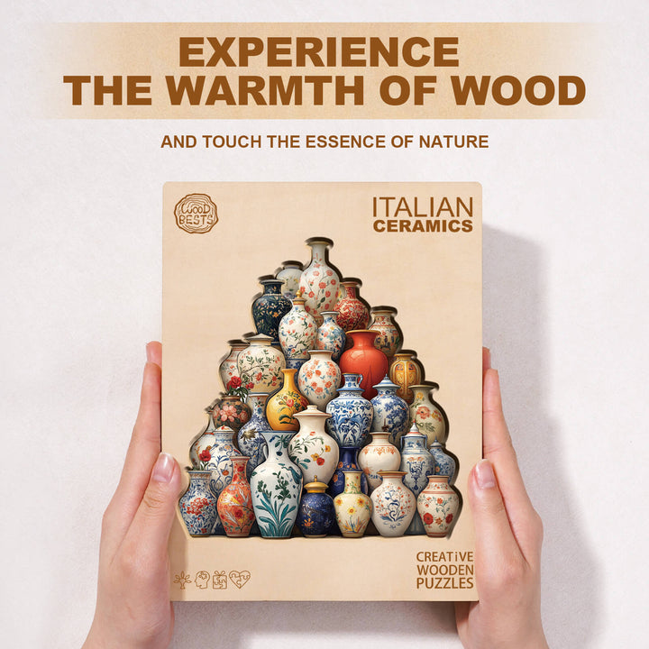 Italian ceramics Wooden Jigsaw Puzzle