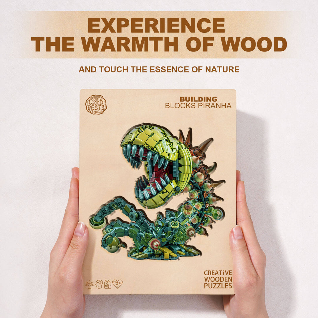 Building blocks Piranha Wooden Jigsaw Puzzle